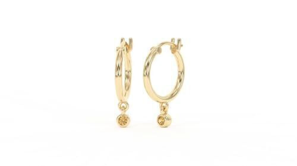 6010 18K Gold Hoop Earrings - Authentic 925 Sterling Silver Hoop Earrings